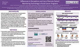 Differences in Perceptions and Use of Remote Patient Monitoring Technology in Rural Cancer Programs
