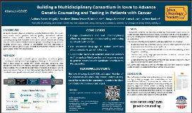 Building a multidisciplinary consortium in Iowa to advance genetic counseling and testing in patients with cancer 