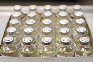 Vials in a Box on Pharmacy Counter