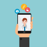 Person Using Telehealth on Tablet or Phone_ACCCBuzz_Square