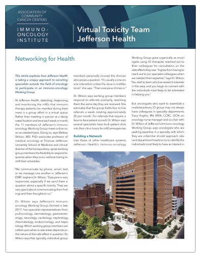 virtual toxicity team practice spotlights jefferson health thumbnail