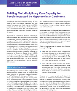 Building Multidisciplinary Care Capacity for People Impacted by Hepatocellular Carcinoma Article