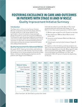 NSCLC Quality Improvement Initiative Summary 300x390